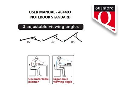 Laptopstandaard Quantore verstelbaar antraciet 5